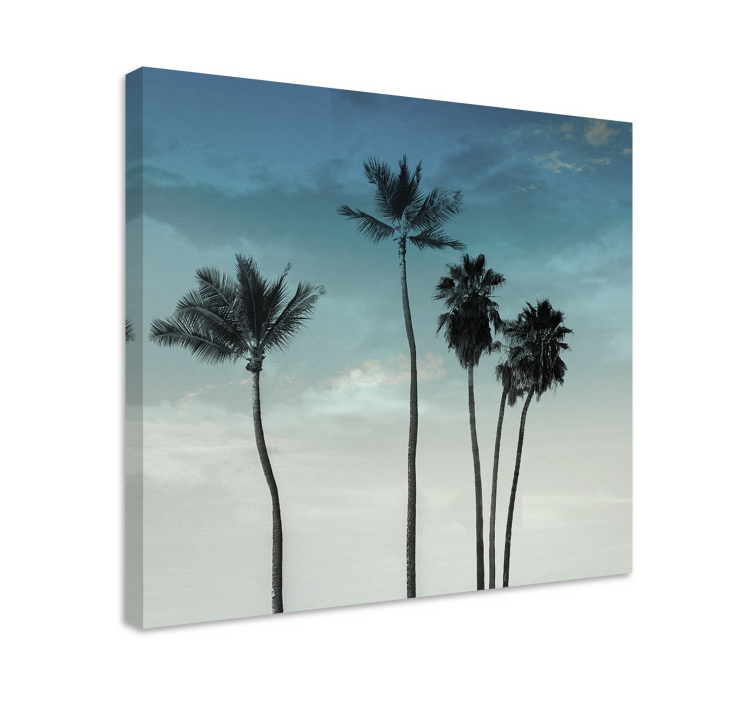 Dipinto alberi silhouette di palme - TenStickers