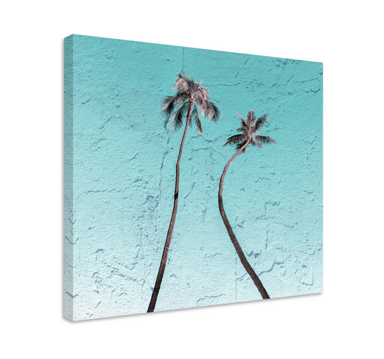 Dipinto con fiori e piante palme eleganti - TenStickers