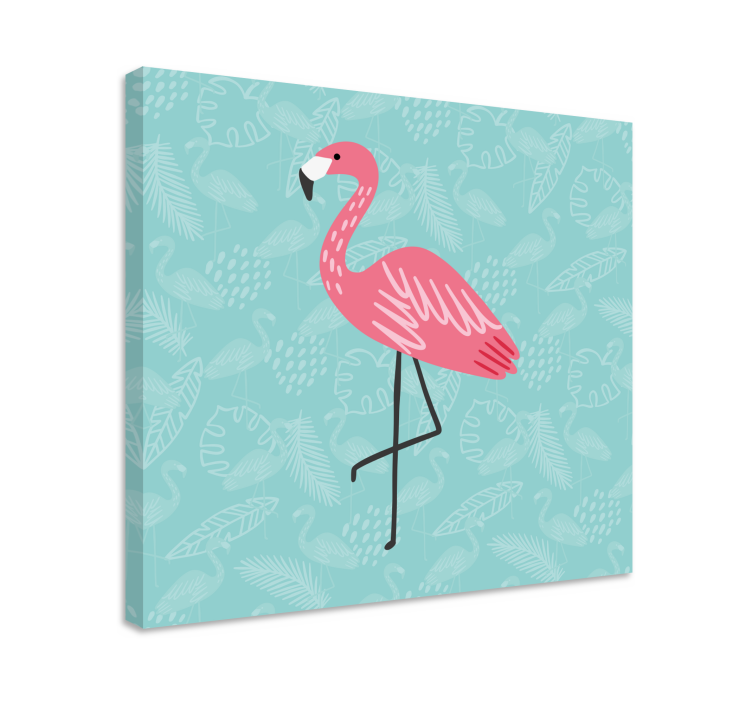 Cornice quadro con animali e insetti fenicottero in piedi - TenStickers