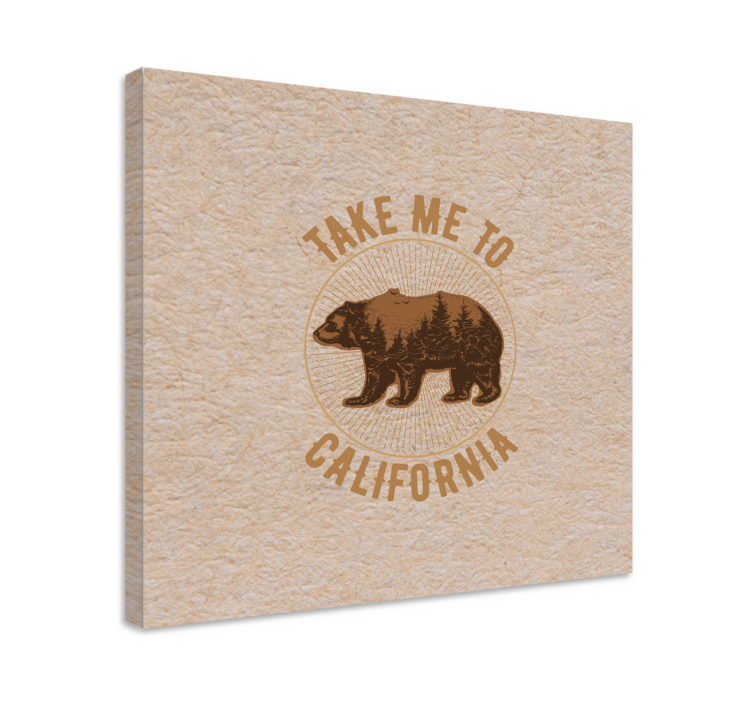 Cornice quadro con animali e insetti orso della california - TenStickers