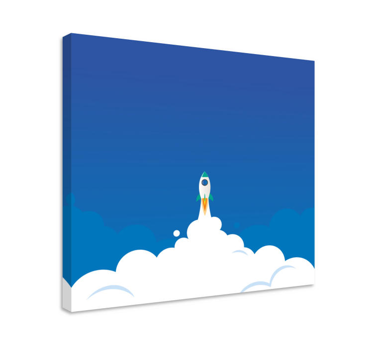 Dipinto con dinosauri avventura di lancio razzo - TenStickers