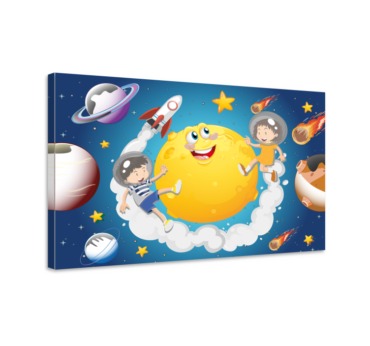 Cornice quadro per bambini avventura nello spazio - TenStickers