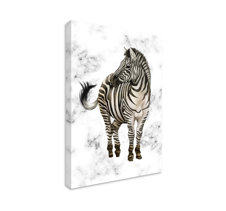 Cornice quadro con animali e insetti eleganza zebra - TenStickers
