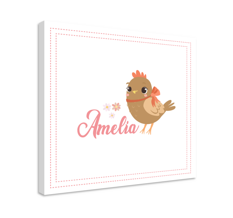 Cornice quadro con animali e insetti uccellino carino - TenStickers