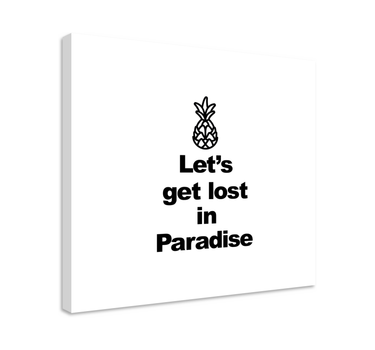 Dipinto con frase avventura dell'ananas - TenStickers