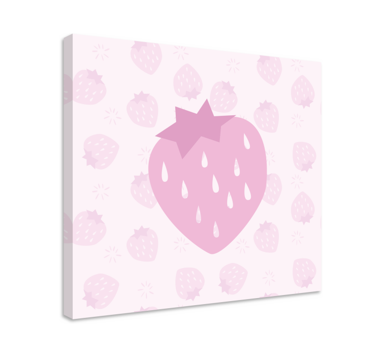 Dipinto con frutta e natura morta fragola cuore rosa - TenStickers