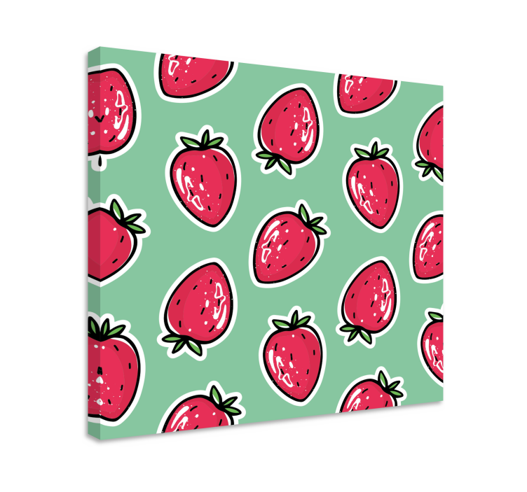 Dipinto con frutta e natura morta ripetizione di fragole - TenStickers