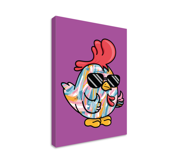 Cornice quadro con animali e insetti gallina cool - TenStickers