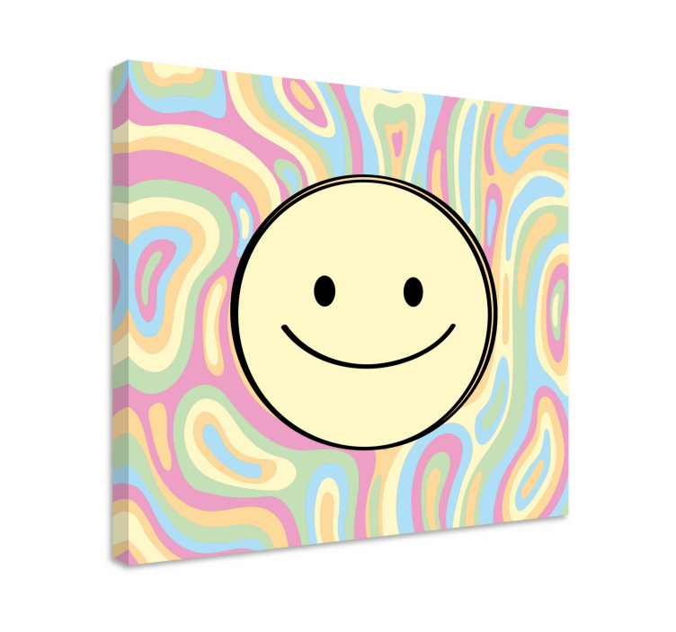 Dipinto motivazionale motivo volti sorridenti - TenStickers