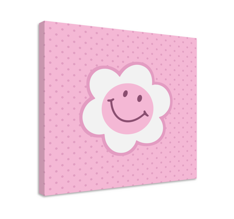 Dipinto cervo faccia di fiore sorridente - TenStickers