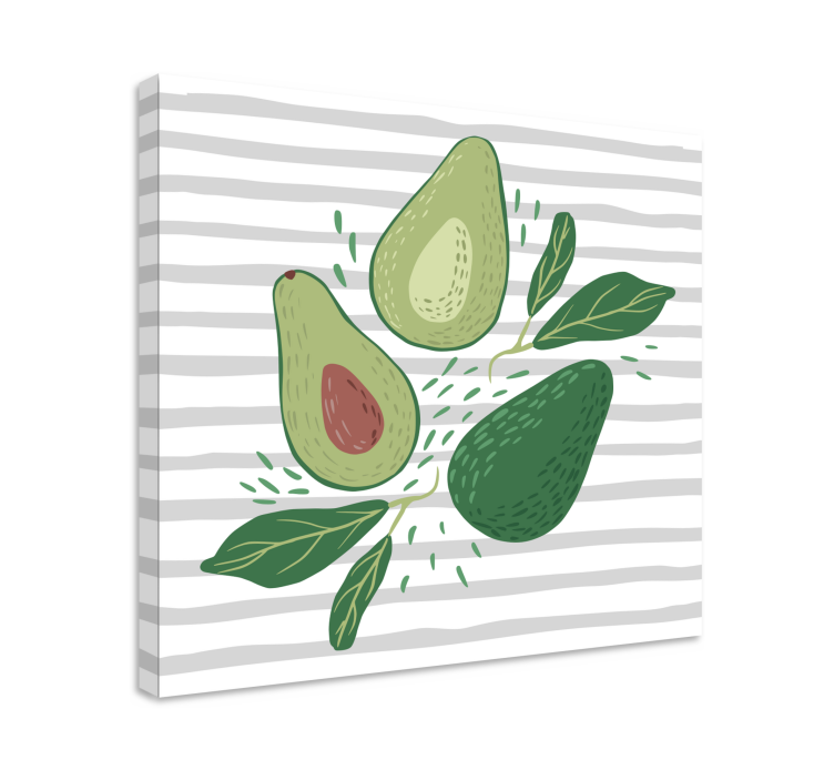 Dipinto con frutta e natura morta trio di avocado - TenStickers