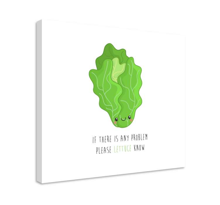 Dipinto con frutta e natura morta personaggio lattuga felice - TenStickers