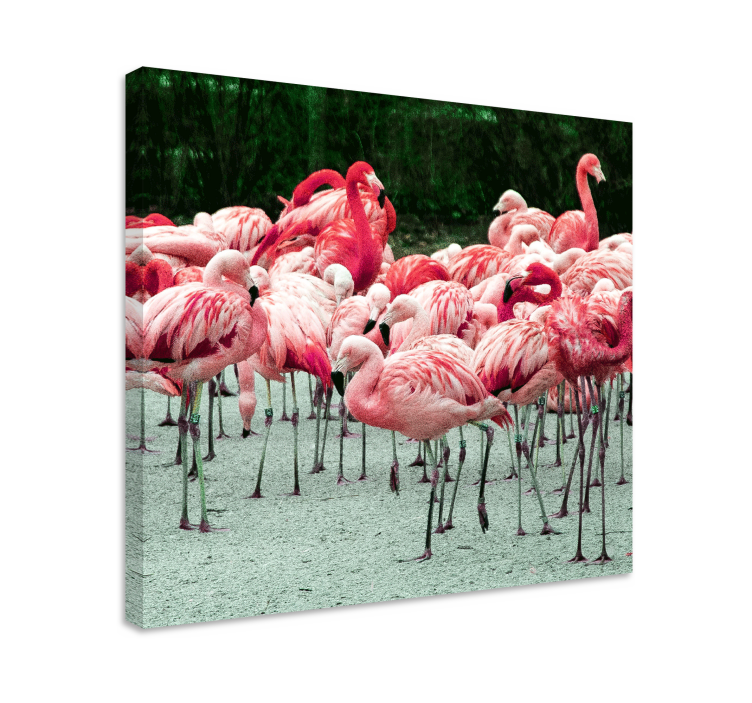 Dipinto cane flock di fenicotteri - TenStickers