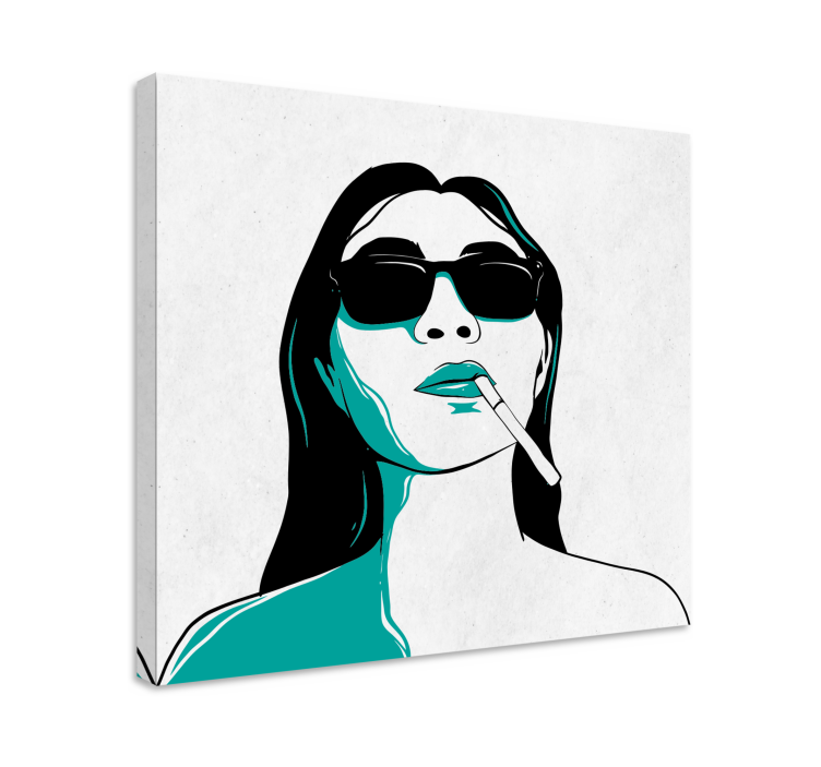 Quadri con persona e personaggi donna chic che fuma - TenStickers