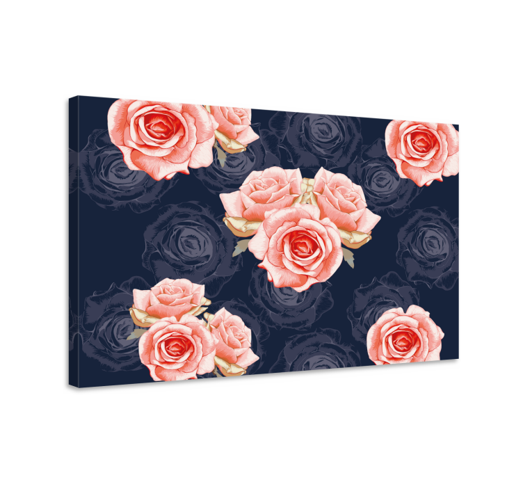 Dipinto con fiori e piante mazzo di rose delicate - TenStickers