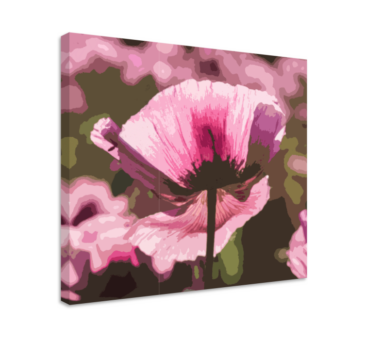 Dipinto con fiori fiore astratto - TenStickers