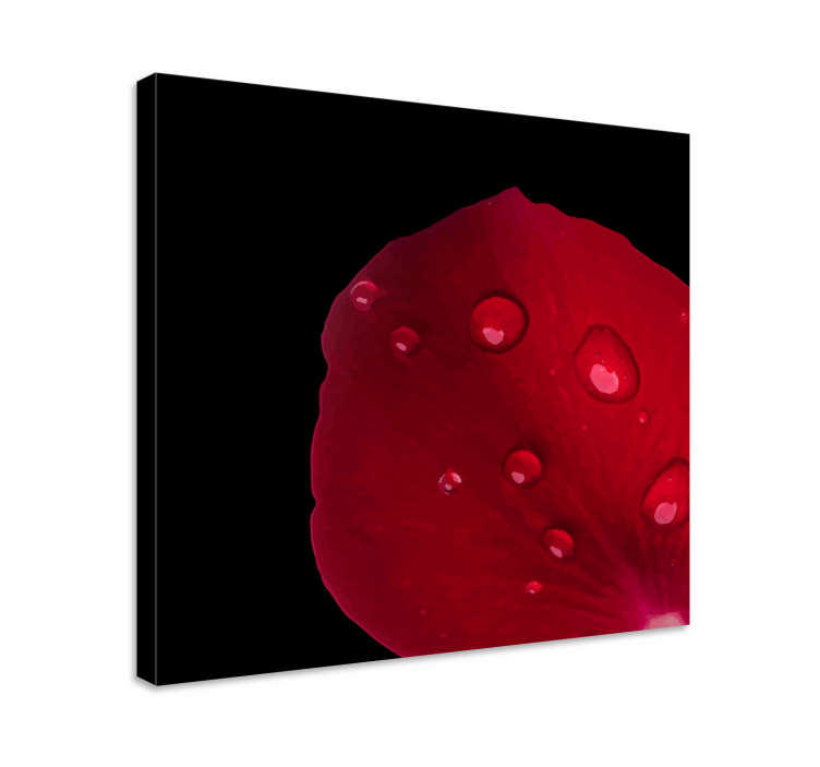 Dipinto con fiori e piante dettaglio di petali di rosa - TenStickers