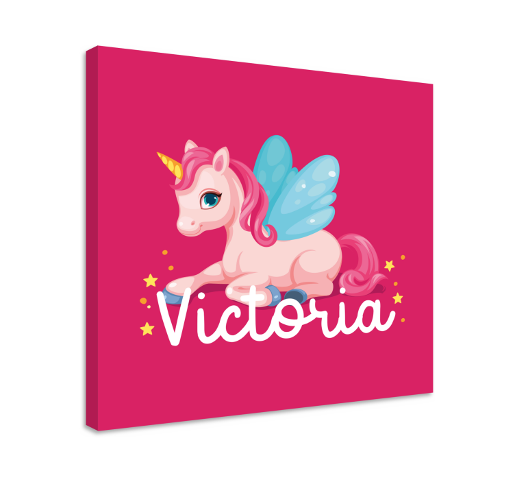 Dipinto unicorno creatura fantastica carina - TenStickers