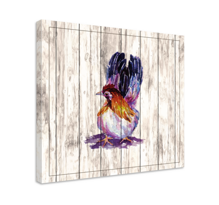 Quadro con Gallo su struttura in legno - TenStickers