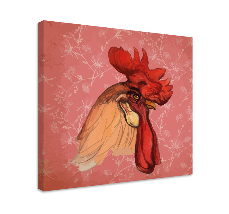 Dipinto con uccelli illustrazione di gallo - TenStickers