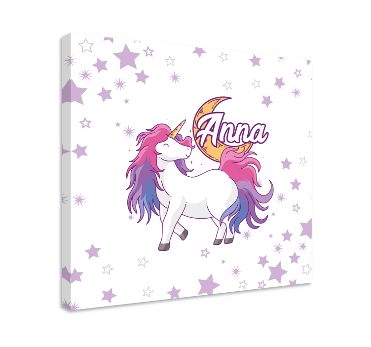Dipinto unicorno con stelle - TenStickers