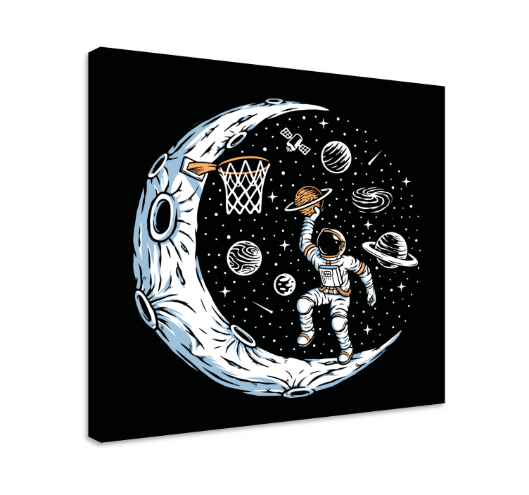 Quadro videogioco schiacciata di basket lunare - TenStickers