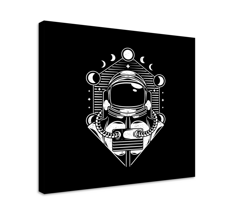 Quadro videogioco fasi lunari astronauta - TenStickers