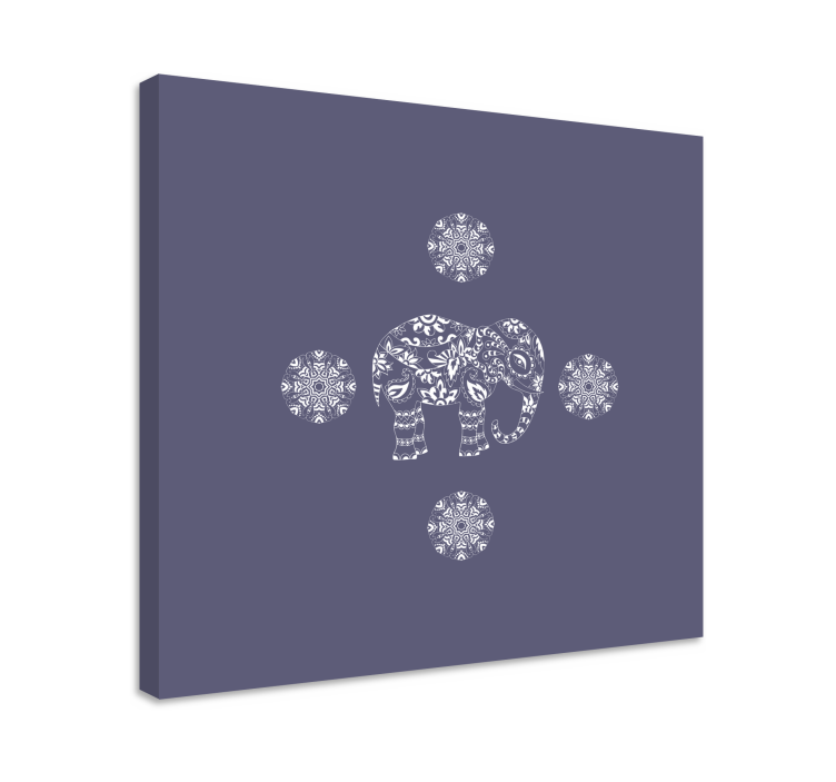 Dipinto con elefanti motivo decorativo di elefanti - TenStickers