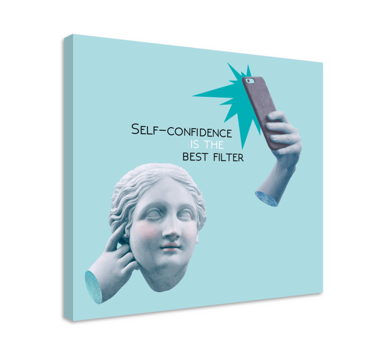 Dipinto con frase citazione sulla fiducia in sé - TenStickers