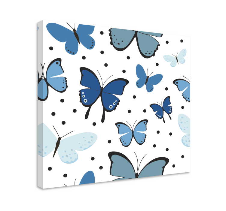 Dipinto con farfalle collezione farfalle blu - TenStickers