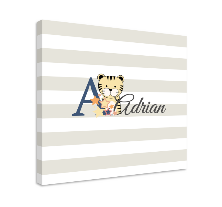 Dipinto gatto personaggio tigre adrian - TenStickers
