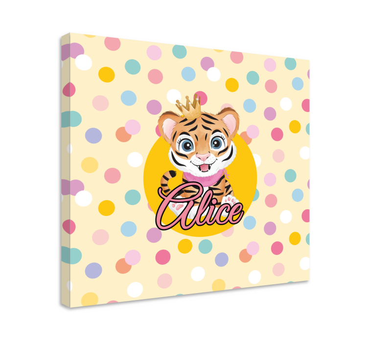 Cornice quadro con animali e insetti tigre carina - TenStickers