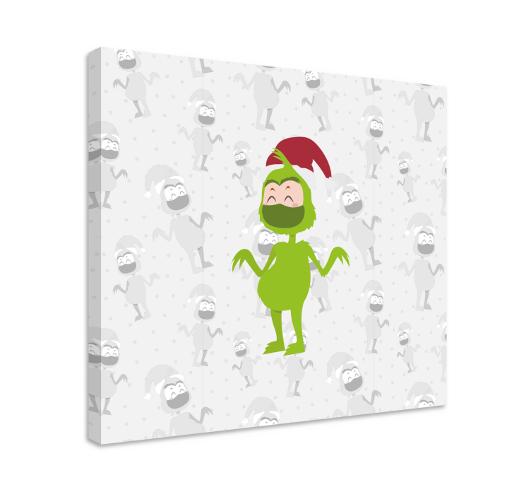 Quadri con persona e personaggi personaggio verde felice - TenStickers