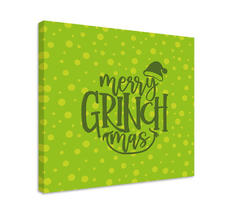 Dipinto con frase buon grinchmas - TenStickers