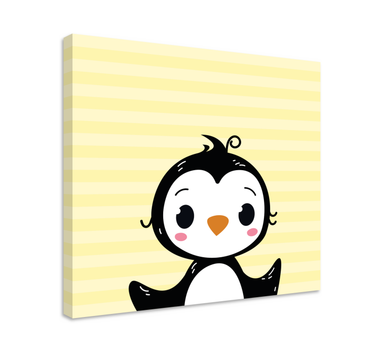 Cornice quadro con animali e insetti pinguino adorabile - TenStickers