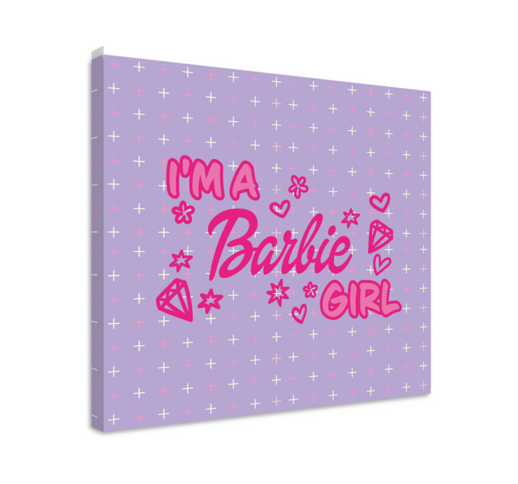 Cornice quadro per ragazzi citazione di barbie - TenStickers