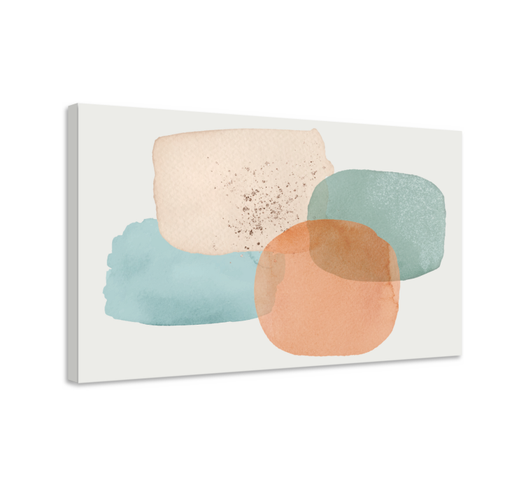 Dipinto moderno composizione di forme morbide - TenStickers