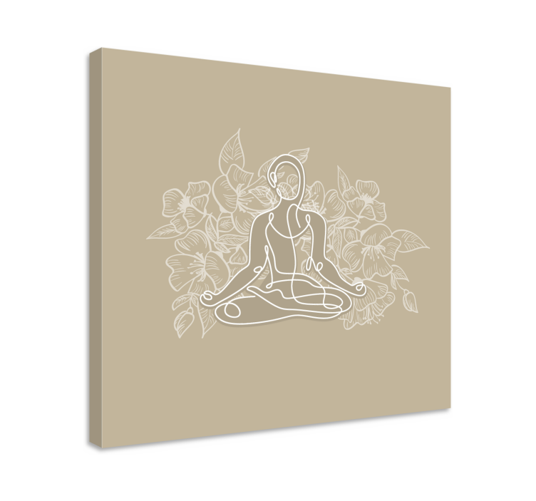 Dipinto buddha contorno di buddha serene - TenStickers