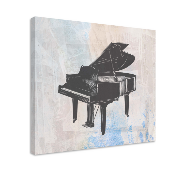 Dipinto musicale stile pianoforte grande - TenStickers