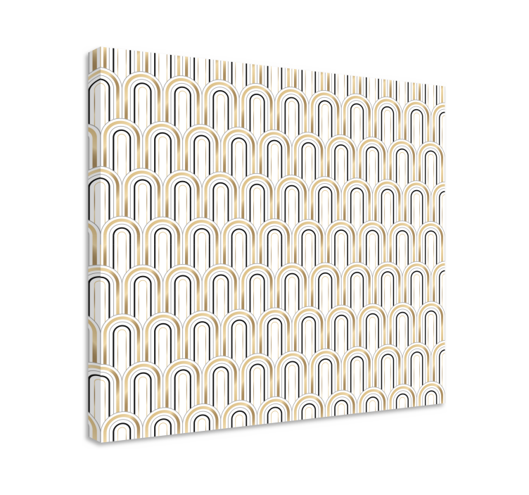 Dipinto moderno motivo ad arco geometrico - TenStickers
