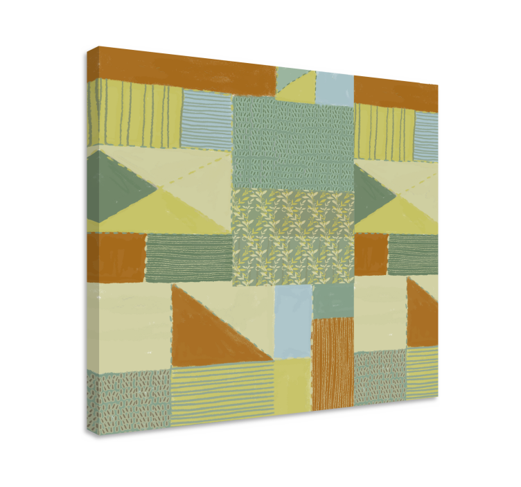 Cornice quadro ornamentale patchwork a motivi misti - TenStickers