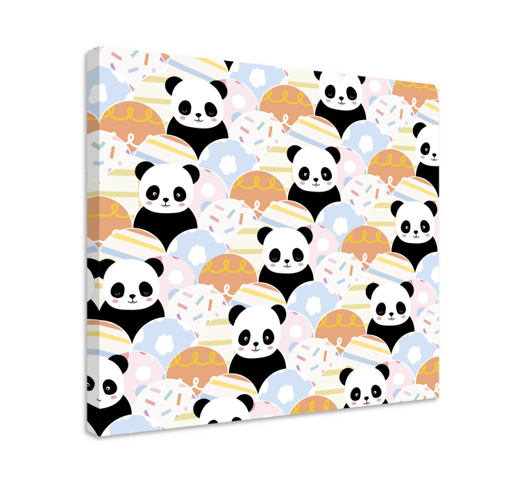 Cornice quadro con animali e insetti motivi panda giocosi - TenStickers