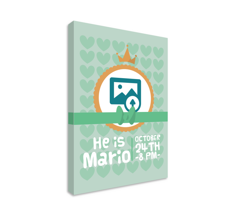 Quadri cameretta neonato lui è mario - TenStickers