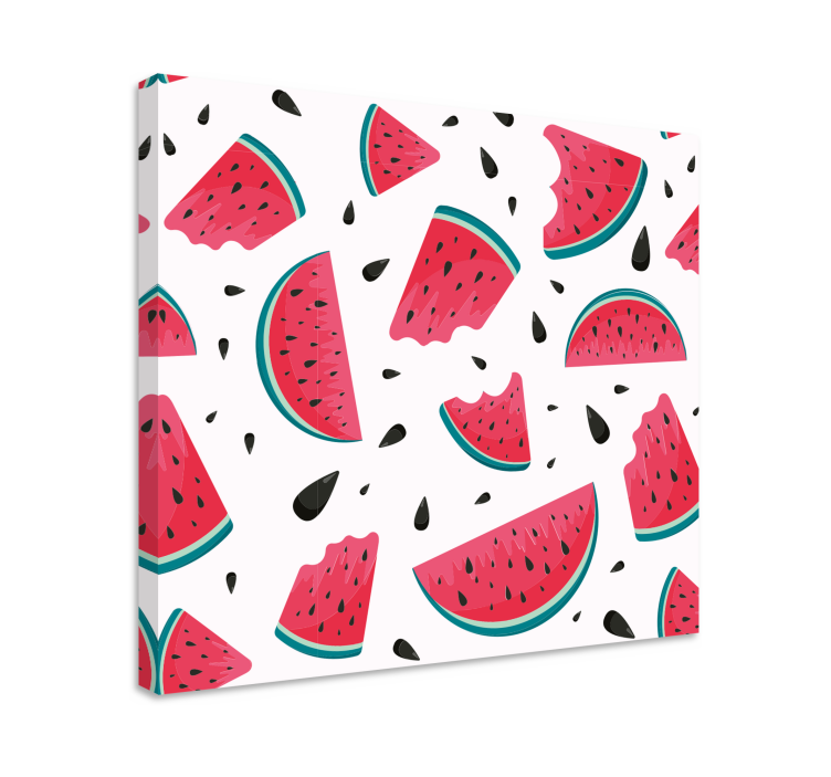 Dipinto con frutta e natura morta fetta di anguria fresca - TenStickers