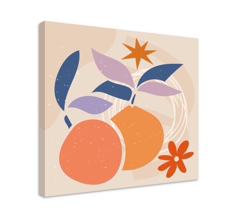 Dipinto con frutta e natura morta composizione di agrumi - TenStickers