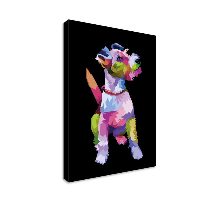 Quadro con cane effetto pop art - TenStickers