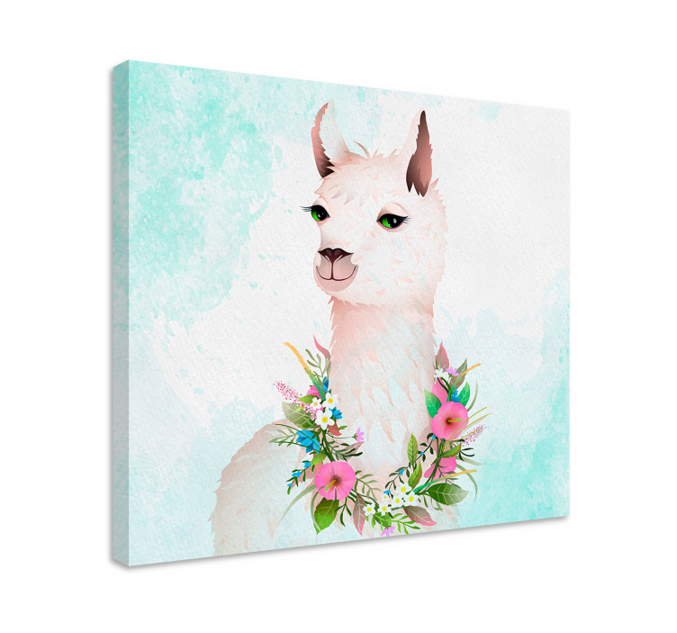 Quadro con animali e insetti Deliziosi alpaca - TenStickers