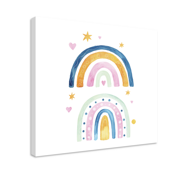 Cornice quadro per bambini composizione arcobaleno colorata - TenStickers