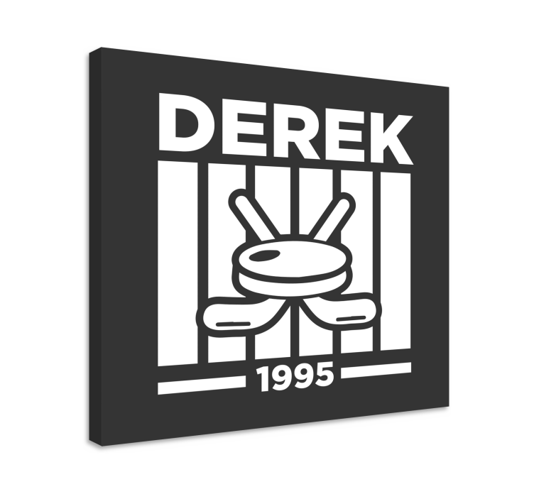 Cornice quadro per ragazzi design personalizzato per hockey - TenStickers