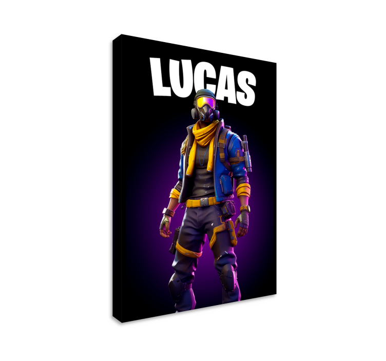 Quadro videogioco guerriero con occhiali da sole - TenStickers